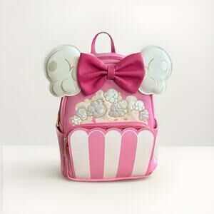 Loungefly Minnie Mouse Popcorn Ears Mini Backpack New